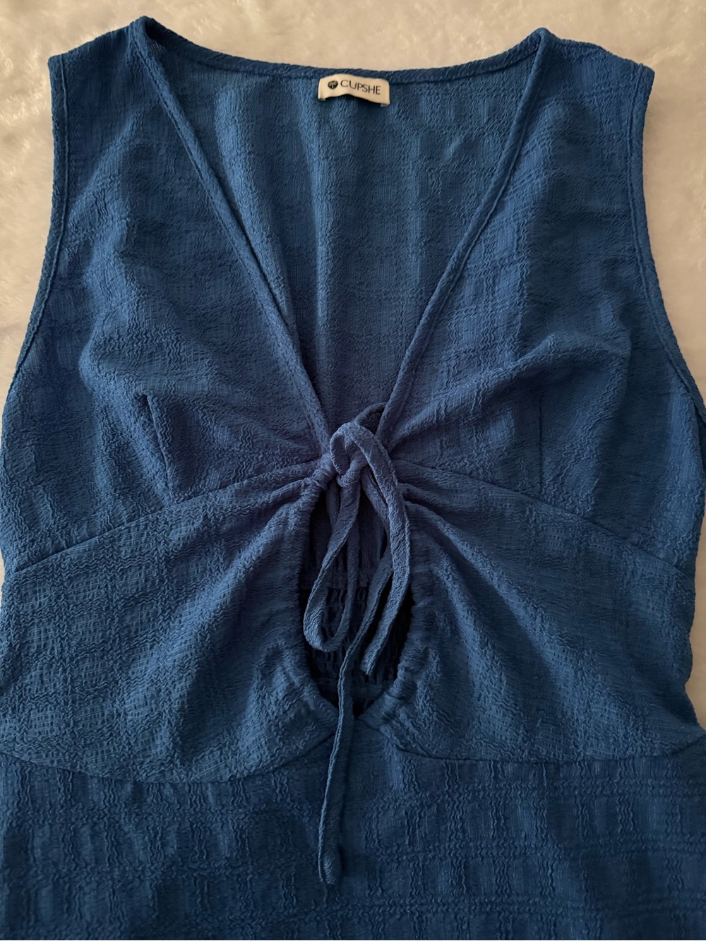 Cupshe Blue Chill Factor Breezy Summer Style Mini Dress M - Picture 9 of 12
